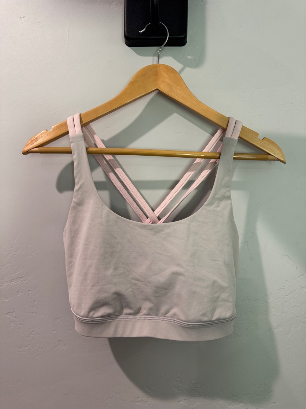 Lululemon Light Pink Crisscross Back Crop Bralette